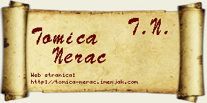 Tomica Nerac vizit kartica